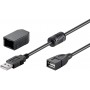 Câble de rallonge USB 2.0 Hi-Speed avec clip de sécurité, Noir 2 m