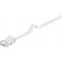 CAT 5e Câble de liaison plat, U/UTP, Blanc 2 m