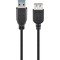 Câble de rallonge SuperSpeed USB 3.0, Noir 1.8 m