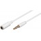 Câble de rallonge audio et pour casque AUX  4 pôles, 3,5 mm slim  CU 1 m