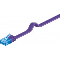 CAT 6A Câble de liaison plat, U/UTP, Violet 2 m