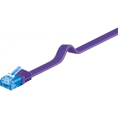 CAT 6A Câble de liaison plat, U/UTP, Violet 2 m