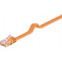 CAT 6 Câble de liaison plat, U/UTP, Orange 1.5 m