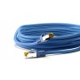 RJ45 Câble de liaison,CAT 6A S/FTP (PiMF) 500 MHz, avec CAT 7 câble brut, Bleu 10 m