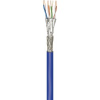 CAT 7A+ câble réseau, S/FTP (PiMF), Bleu 100 m