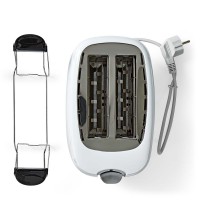 Grille pain | 2 Emplacements | Thermostat réglable: 7 | Support à pain | Blanc
