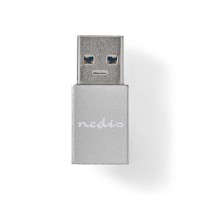 Adaptateur USB | USB 3.2 Gen 1 | USB-A Mâle | USB Type-C ™ femelle | Plaqué nickel | Droit | Métal | Noir | Boîte