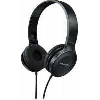 Panasonic Casque stéréo RP-HF100ME-K I HP 30mm Aimant neodyme Micro +touche d'appel Modèle pliable Coussinets souples noir - Ver