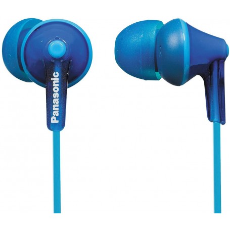 Panasonic Ecouteurs intra-auriculaires RP-HJE125E-A I Aimant neodyme Micro Design ergo fit bleu - Version Française