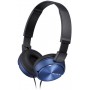 Sony MDR-ZX310L Casque Pliable - Bleu & Amazon Basics Rallonge Audio stéréo (3,5 mm mâle vers Femelle) 3,66 m