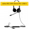 Jabra Biz 2300 USB-A MS Casque Stéréo intra-auriculaire - Casque Antibruit Filaire Skype For Business avec Unité de Contrôle pou