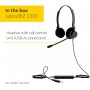 Jabra Biz 2300 USB-A UC Casque Stéréo intra-auriculaire - Casque Antibruit Filaire Communications Unifiées avec Unité de Contrôl