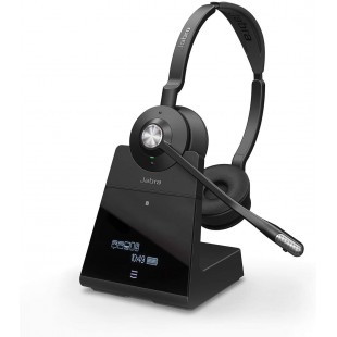 Jabra Engage 65 Casque DECT Stereo - Casque Sans Fil Certifié Skype Entreprise avec Suppression Avancée du Bruit pour Téléphones
