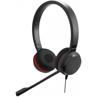 Jabra Evolve 30 MS Casque Stereo - Casque certifié Microsoft VoIP Softphone avec annulation passive du bruit - Câble USB avec co