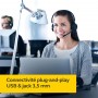 Jabra Evolve 30 UC Mono Casque - Casque Unified Communications pour VoIP Softphone avec annulation passive du bruit - Câble USB 