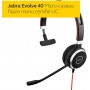 Jabra Evolve 40 UC Mono Casque audio - Casque Unified Communications pour VoIP Softphone avec annulation passive du bruit - Jack