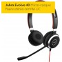 Jabra Evolve 40 UC Stereo Casque audio - Casque Unified Communications pour VoIP Softphone avec annulation passive du bruit - Ja
