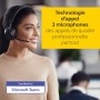 Jabra Evolve2 65 Casque PC Sans Fil - Casque Certifié Microsoft Teams Mono Ecouteur avec Batterie Longue Durée - Adaptateur Blue