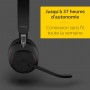 Jabra Evolve2 65 Casque PC Sans Fil - Casque Certifié Microsoft Teams Mono Ecouteur avec Batterie Longue Durée - Adaptateur Blue