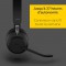 Jabra Evolve2 65 Casque PC sans Fil avec Station de Charge - Casque Mono Ecouteur Certifié Microsoft Teams avec Batterie Longue 