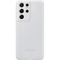 Samsung Silicone Cover Gris Clair Galaxy S21 Ultra