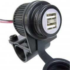 Albrecht Double prise USB pour moto Prise USB