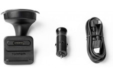 TomTom GPS Fixation de Pare-Brise Click-and-Drive plus Chargeur de Voiture et Câble USB pour tous les Modèles TomTom 5'' et 6'' 
