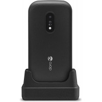Doro 6040 Téléphone Portable 2G à Clapet Débloqué pour Seniors avec Grandes Touches, Touche d`Assistance avec GPS et Socle Charg