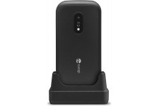 Doro 6040 Téléphone Portable 2G à Clapet Débloqué pour Seniors avec Grandes Touches, Touche d'Assistance avec GPS et Socle Charg