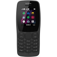 Nokia 110 - Téléphone double SIM, 14 heures de conversation, radio FM, Snake, noir