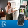 AVM Fritz!FON C6 Black Edition Téléphone VoIP sans Fil répondeur téléphonique, babyphone, Fonction Mains Libres, Code P