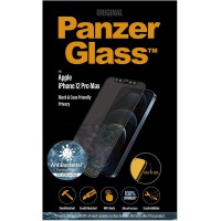 PANZERGLASS - PanzerGlass Apple iPhone 12 Pro Max Compatible avec les coques Friendly confidentialité AB, Noir