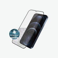 PANZERGLASS - Protecteur d`écran Apple iPhone 12 Pro Max Compatible avec les coques AB, Noir