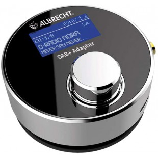 Albrecht DR 54 Dab+ Adaptateur Radio numérique pour autoradio ou Salon, Transmission sans Fil Via transmetteur FM, Aux-Out, Coul