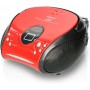 Lenco SCD-24 Radio FM Stéréo avec Lecteur CD Rouge/Noir