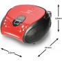 Lenco SCD-24 Radio FM Stéréo avec Lecteur CD Rouge/Noir