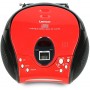 Lenco SCD-24 Radio FM Stéréo avec Lecteur CD Rouge/Noir
