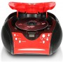 Lenco SCD-24 Radio FM Stéréo avec Lecteur CD Rouge/Noir