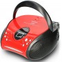 Lenco SCD-24 Radio FM Stéréo avec Lecteur CD Rouge/Noir