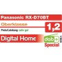 Panasonic Radio tout en un RX-D70BTEG-K I Radio FM/DAB/DAB+ Bluetooth Lecteur CD Aux-in USB Horloge Fonctionne sur secteur ou pi