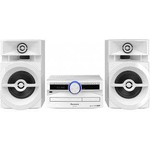 Panasonic SC-UX104EG-W Micro Musique CD (Bluetooth, Tuner (Dab+/FM), USB, AUX-in, DJ Jukebox, 300 W RMS Blanc