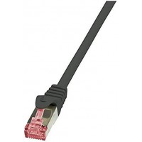 LOGILINK Lot de 10 Câbles Patch, Cat. 6, S/FTP, 0,25 m, noir