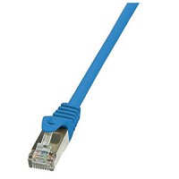 LogiLink Lot de 3 Câbles réseau Cat5e F/UTP AWG26 0,50 m Bleu