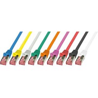 LogiLink Lot de 5 Câbles réseau Cat6 S/FTP AWG27 PIMF LSZH 0,50 m Rouge