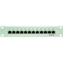 LogiLink Panneau de brassage 12 ports Cat6 RJ45 25,4 cm (10") Blindage intégral Gris (Import Allemagne)