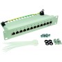 LogiLink Panneau de brassage 12 ports Cat6 RJ45 25,4 cm (10") Blindage intégral Gris (Import Allemagne)