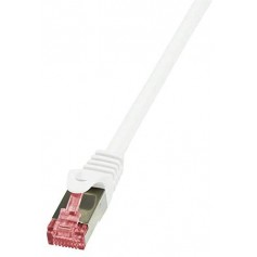LogiLink PrimeLine Câble réseau Cat6 S/FTP AWG27 PIMF LSZH 1 m Blanc