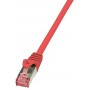 LogiLink PrimeLine Câble réseau Cat6 S/FTP AWG27 PIMF LSZH 2 m Rouge