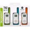 Motorola Talkie-walkie portée de 4 km Blanc avec Contours Orange/Vert/Bleu, TLKR T42 Trio