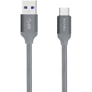 Nevox 1480 câble USB 2 m USB A USB C Gris - Câbles USB (2 m, USB A, USB C, 3.1 (3.1 Gen 2), Male connector / Male connector, Gri